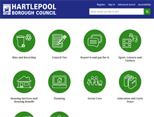 Tablet Screenshot of hartlepool.gov.uk